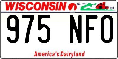 WI license plate 975NFO
