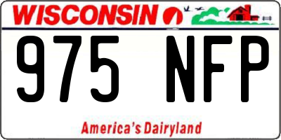 WI license plate 975NFP