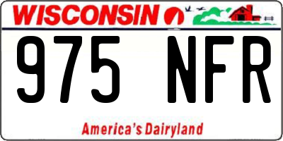 WI license plate 975NFR