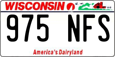 WI license plate 975NFS