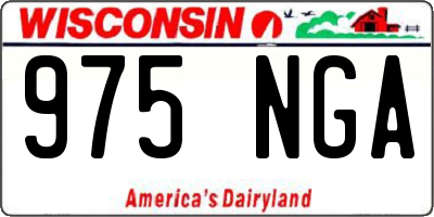 WI license plate 975NGA