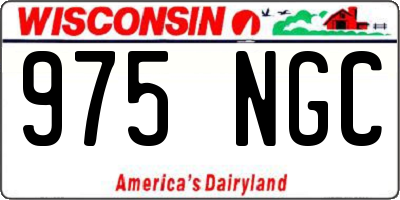 WI license plate 975NGC