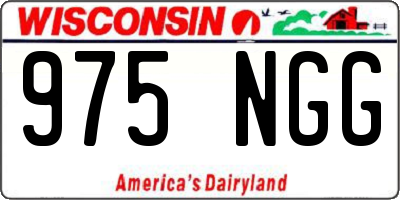 WI license plate 975NGG