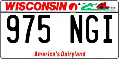 WI license plate 975NGI