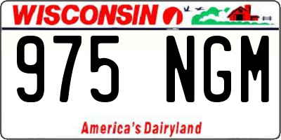 WI license plate 975NGM