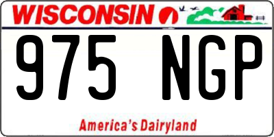 WI license plate 975NGP