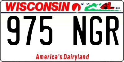 WI license plate 975NGR