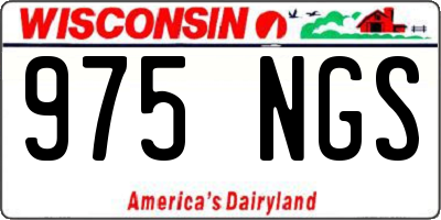 WI license plate 975NGS