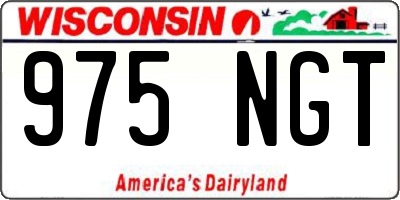 WI license plate 975NGT