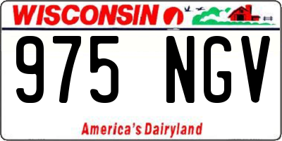 WI license plate 975NGV