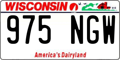 WI license plate 975NGW