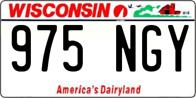 WI license plate 975NGY