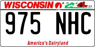 WI license plate 975NHC