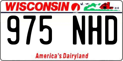 WI license plate 975NHD
