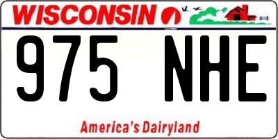 WI license plate 975NHE