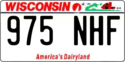 WI license plate 975NHF