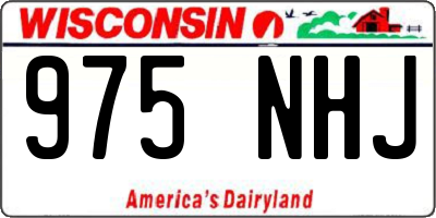 WI license plate 975NHJ