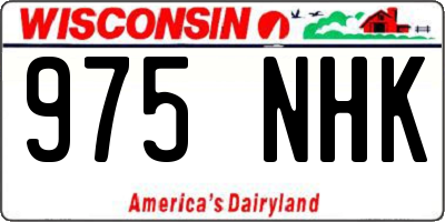 WI license plate 975NHK