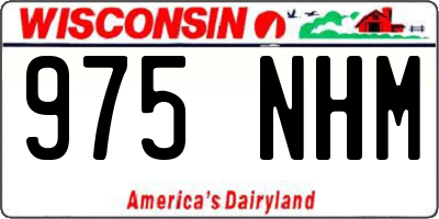 WI license plate 975NHM