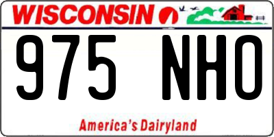 WI license plate 975NHO