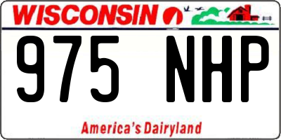WI license plate 975NHP