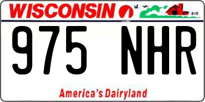 WI license plate 975NHR