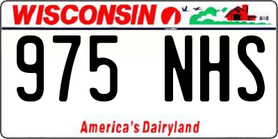 WI license plate 975NHS