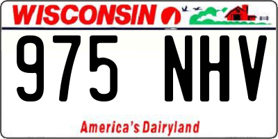 WI license plate 975NHV