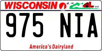 WI license plate 975NIA
