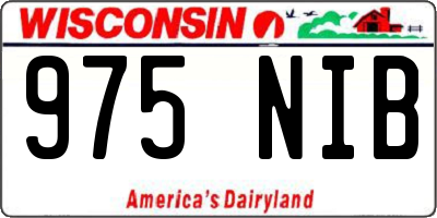 WI license plate 975NIB