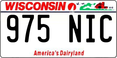 WI license plate 975NIC