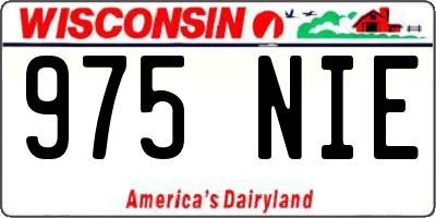 WI license plate 975NIE