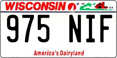 WI license plate 975NIF