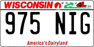 WI license plate 975NIG