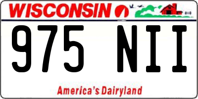 WI license plate 975NII