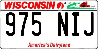 WI license plate 975NIJ