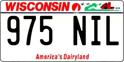 WI license plate 975NIL