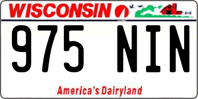 WI license plate 975NIN