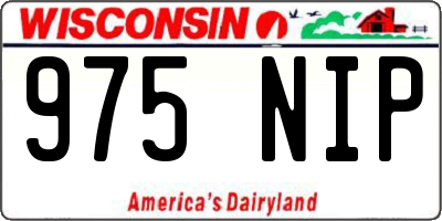 WI license plate 975NIP