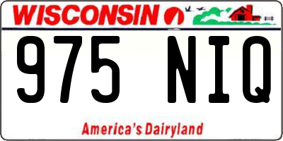 WI license plate 975NIQ