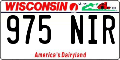 WI license plate 975NIR