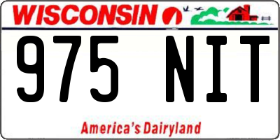 WI license plate 975NIT