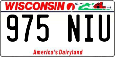 WI license plate 975NIU