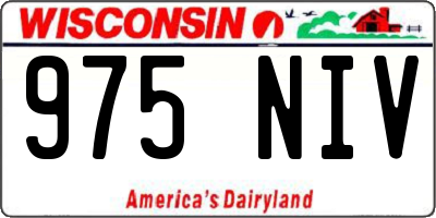 WI license plate 975NIV