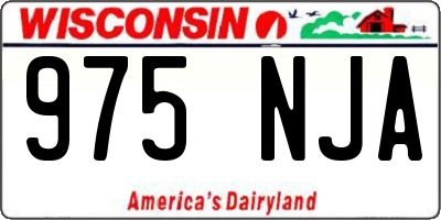 WI license plate 975NJA