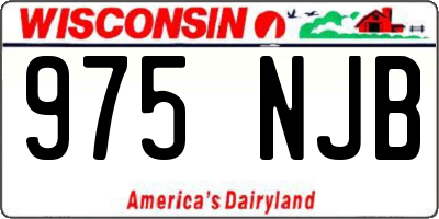 WI license plate 975NJB