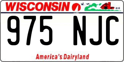 WI license plate 975NJC