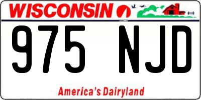 WI license plate 975NJD