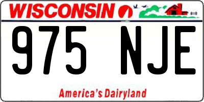 WI license plate 975NJE