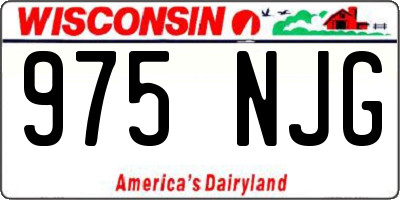 WI license plate 975NJG